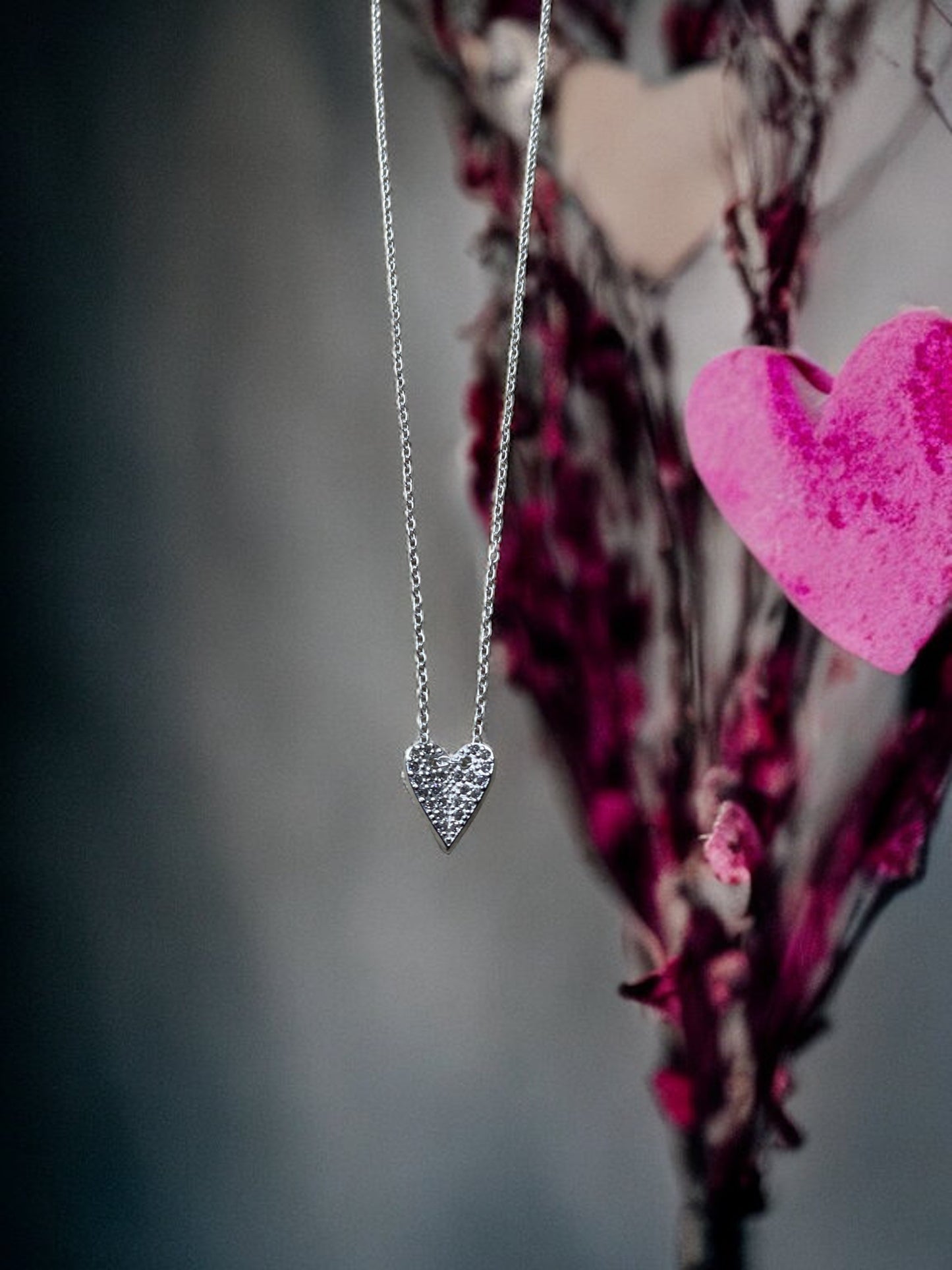 Kette aus 925 Silber mit Herz Anhänger